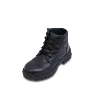 Bota Básica Industrial negra HGR vista desde ángulo frontal